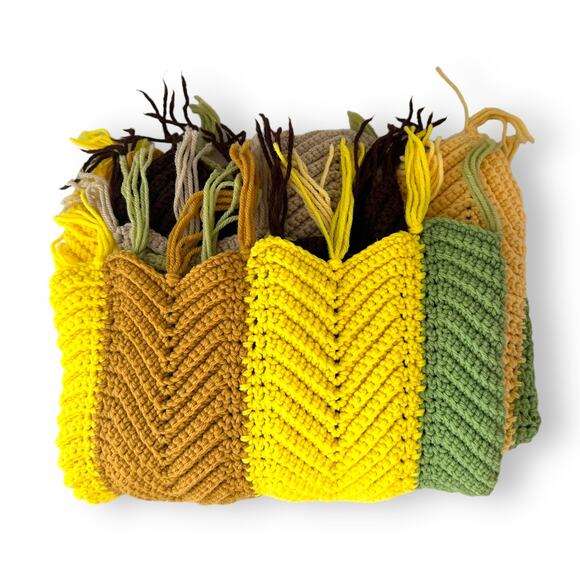 Handmade Crochet Throw Blanket Afghan Chevron Zig Zag Multicolor Stripe 50"x53" - Picture 15 of 16